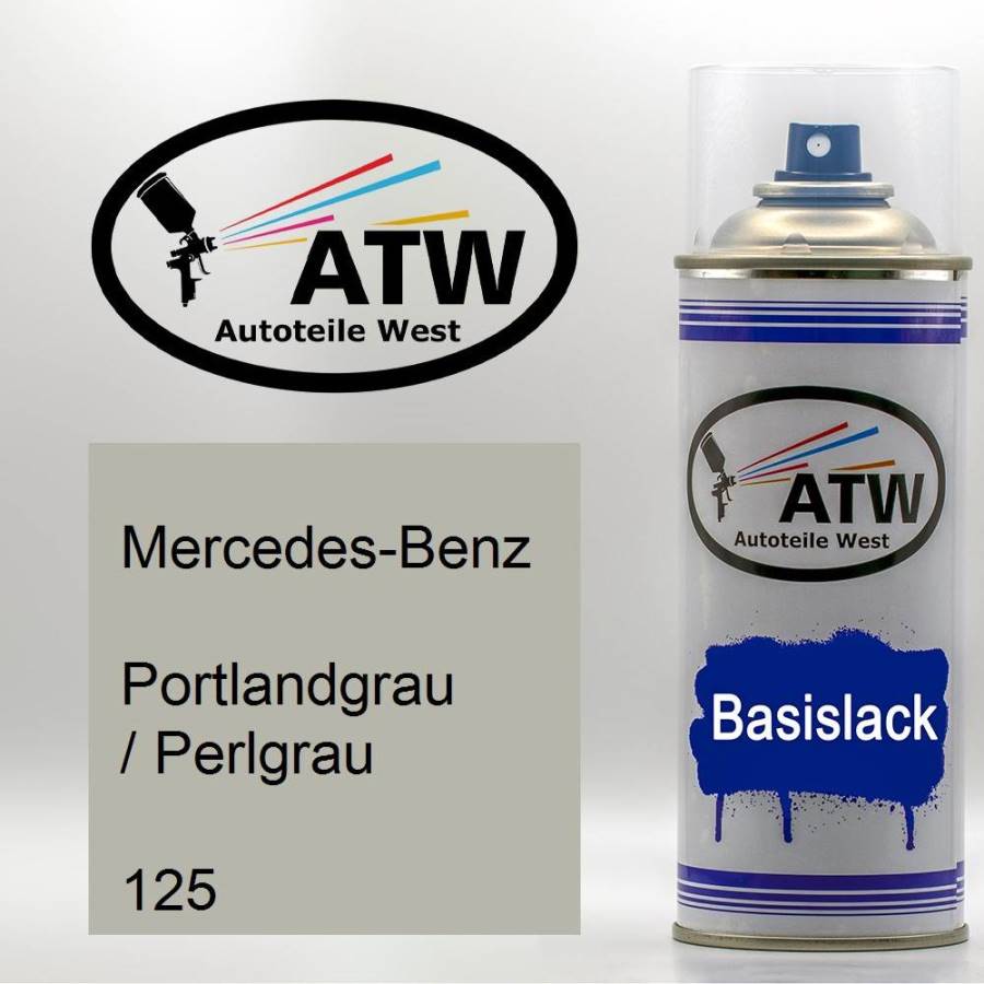 Mercedes-Benz, Portlandgrau / Perlgrau, 125: 400ml Sprühdose, von ATW Autoteile West.